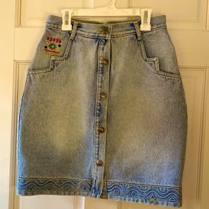 Vintage DENIM mini-skirt 90’s Size 02